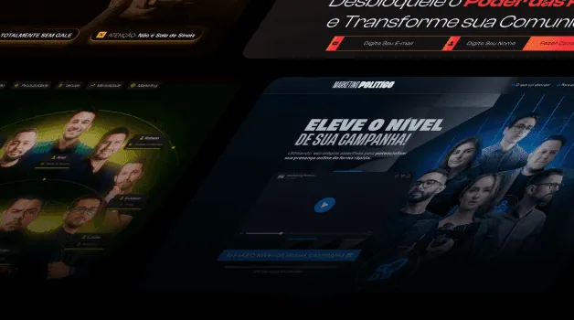 Exemplos de sites institucionais criados pela Micas