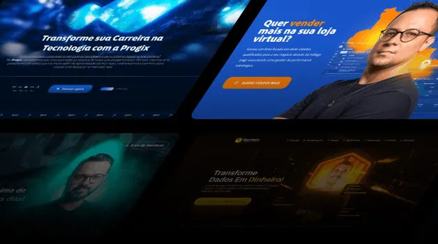 Exemplos de web design criados pela Micas